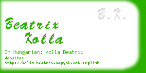 beatrix kolla business card